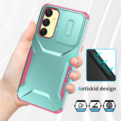 Samsung Galaxy A25 5G Phone Case with Sliding Camshield | Military-Grade TPU & PC Protective Anti-Scratch Anti-Skid Cover, Durable Shockproof Design