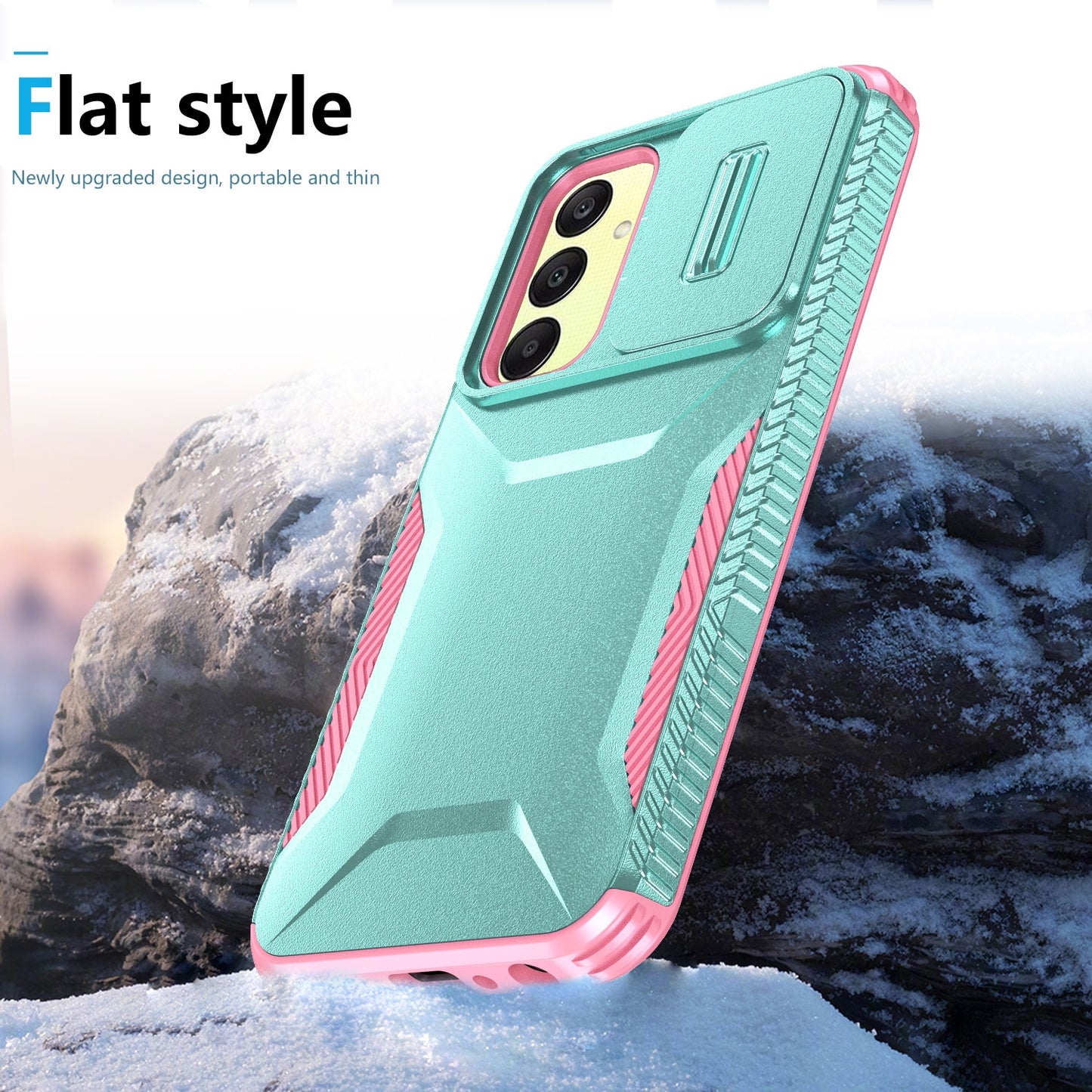 Samsung Galaxy A25 5G Phone Case with Sliding Camshield | Military-Grade TPU & PC Protective Anti-Scratch Anti-Skid Cover, Durable Shockproof Design