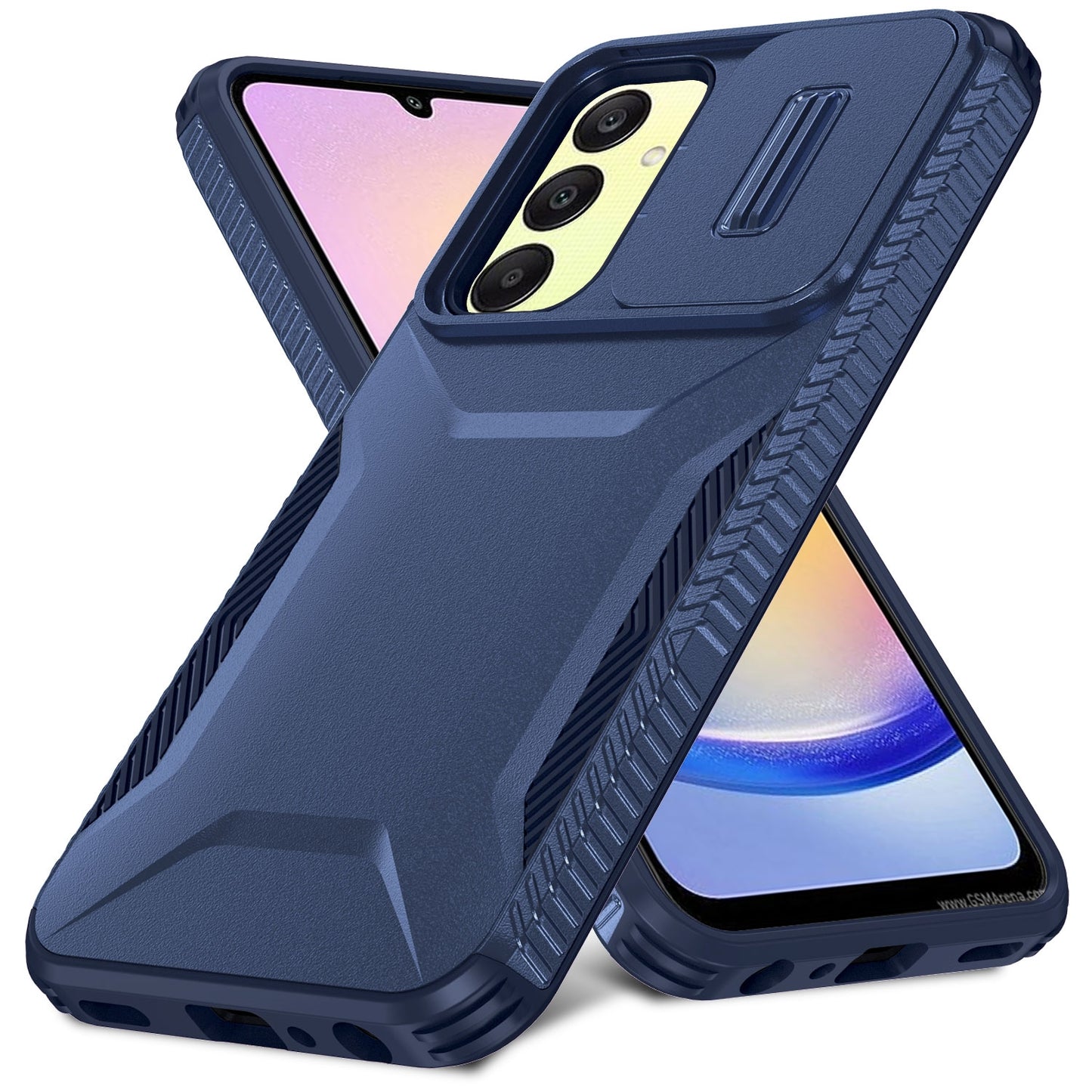 Samsung Galaxy A25 5G Phone Case with Sliding Camshield | Military-Grade TPU & PC Protective Anti-Scratch Anti-Skid Cover, Durable Shockproof Design