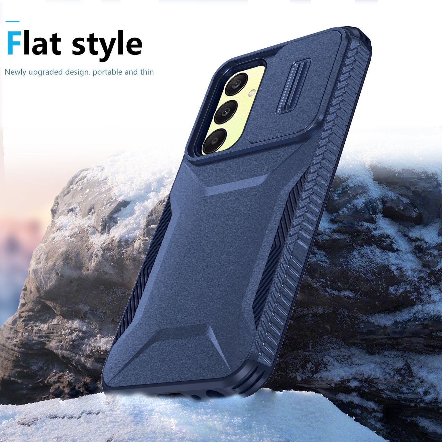 Samsung Galaxy A25 5G Phone Case with Sliding Camshield | Military-Grade TPU & PC Protective Anti-Scratch Anti-Skid Cover, Durable Shockproof Design