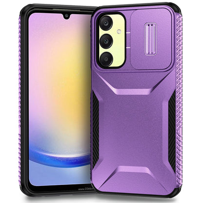 Samsung Galaxy A25 5G Phone Case with Sliding Camshield | Military-Grade TPU & PC Protective Anti-Scratch Anti-Skid Cover, Durable Shockproof Design