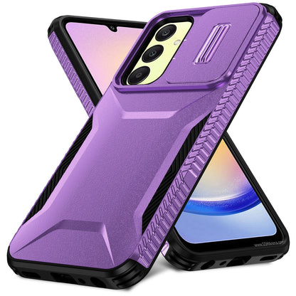 Samsung Galaxy A25 5G Phone Case with Sliding Camshield | Military-Grade TPU & PC Protective Anti-Scratch Anti-Skid Cover, Durable Shockproof Design