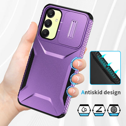 Samsung Galaxy A25 5G Phone Case with Sliding Camshield | Military-Grade TPU & PC Protective Anti-Scratch Anti-Skid Cover, Durable Shockproof Design