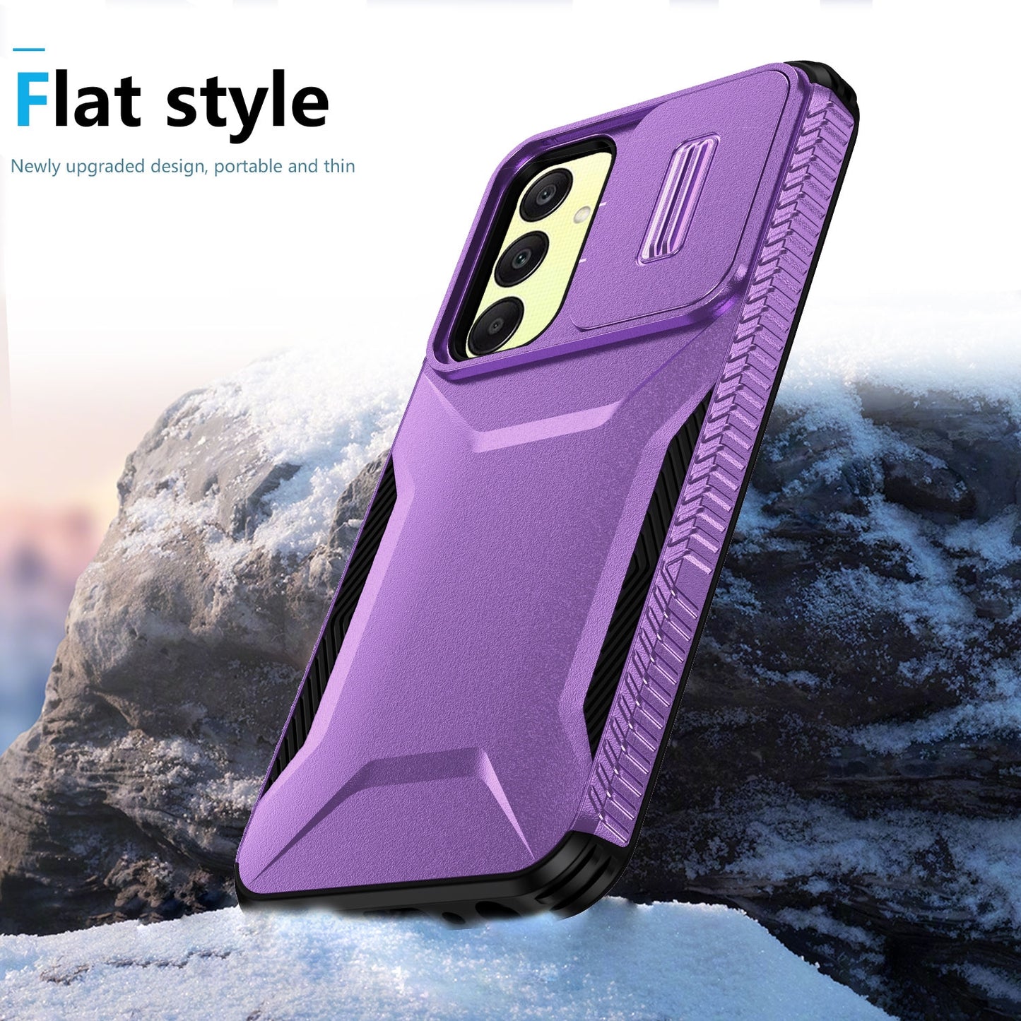 Samsung Galaxy A25 5G Phone Case with Sliding Camshield | Military-Grade TPU & PC Protective Anti-Scratch Anti-Skid Cover, Durable Shockproof Design