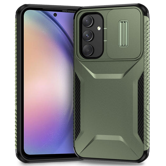 Samsung Galaxy A54 5G Phone Case with Sliding Camshield | Military-Grade TPU & PC Protective Anti-Scratch Anti-Skid Cover, Durable Shockproof Design
