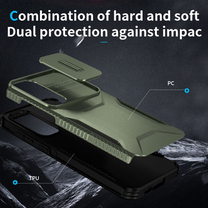 Samsung Galaxy A55 5G Phone Case with Sliding Camshield | Military-Grade TPU & PC Protective Anti-Scratch Anti-Skid Cover, Durable Shockproof Design