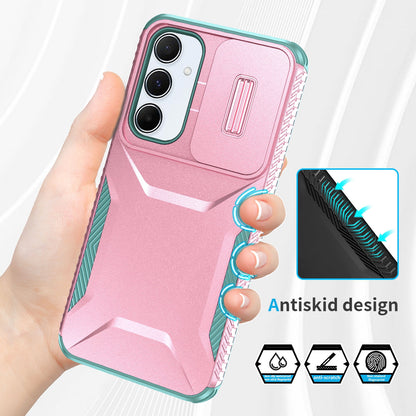 Samsung Galaxy A55 5G Phone Case with Sliding Camshield | Military-Grade TPU & PC Protective Anti-Scratch Anti-Skid Cover, Durable Shockproof Design
