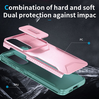 Samsung Galaxy A55 5G Phone Case with Sliding Camshield | Military-Grade TPU & PC Protective Anti-Scratch Anti-Skid Cover, Durable Shockproof Design