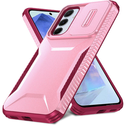 Samsung Galaxy A55 5G Phone Case with Sliding Camshield | Military-Grade TPU & PC Protective Anti-Scratch Anti-Skid Cover, Durable Shockproof Design
