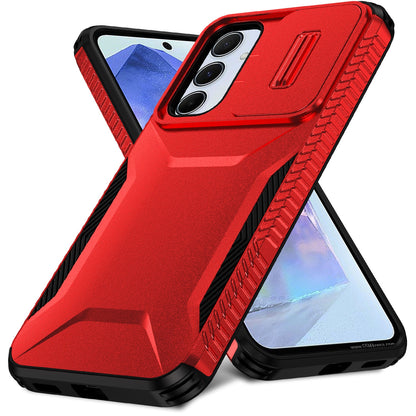 Samsung Galaxy A55 5G Phone Case with Sliding Camshield | Military-Grade TPU & PC Protective Anti-Scratch Anti-Skid Cover, Durable Shockproof Design