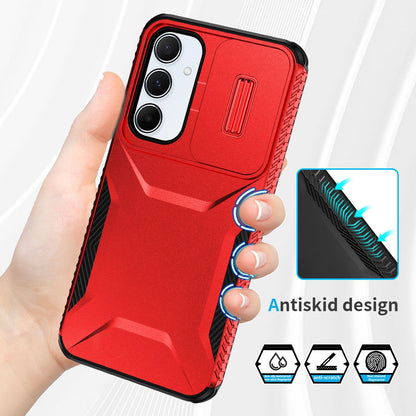 Samsung Galaxy A55 5G Phone Case with Sliding Camshield | Military-Grade TPU & PC Protective Anti-Scratch Anti-Skid Cover, Durable Shockproof Design