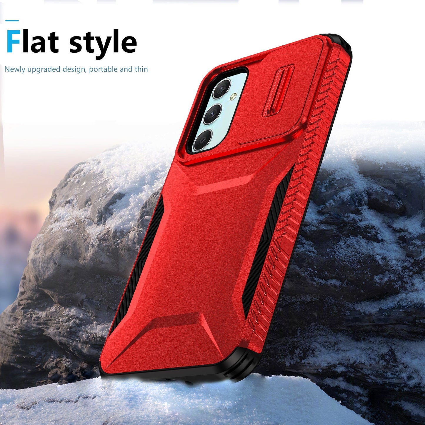 Samsung Galaxy A55 5G Phone Case with Sliding Camshield | Military-Grade TPU & PC Protective Anti-Scratch Anti-Skid Cover, Durable Shockproof Design