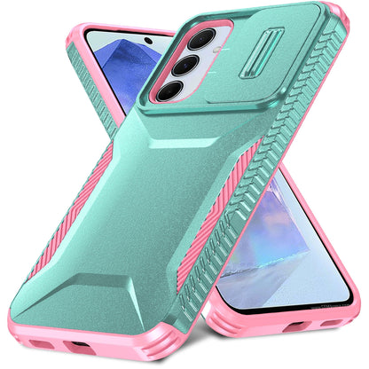 Samsung Galaxy A55 5G Phone Case with Sliding Camshield | Military-Grade TPU & PC Protective Anti-Scratch Anti-Skid Cover, Durable Shockproof Design