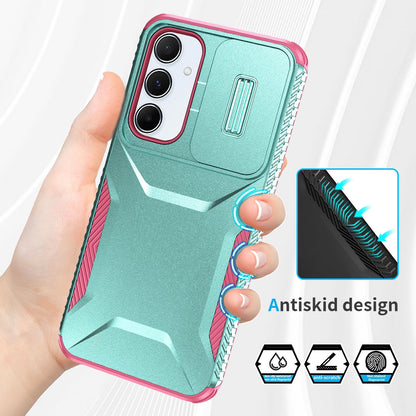 Samsung Galaxy A55 5G Phone Case with Sliding Camshield | Military-Grade TPU & PC Protective Anti-Scratch Anti-Skid Cover, Durable Shockproof Design
