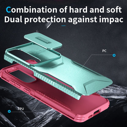 Samsung Galaxy A55 5G Phone Case with Sliding Camshield | Military-Grade TPU & PC Protective Anti-Scratch Anti-Skid Cover, Durable Shockproof Design