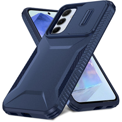 Samsung Galaxy A55 5G Phone Case with Sliding Camshield | Military-Grade TPU & PC Protective Anti-Scratch Anti-Skid Cover, Durable Shockproof Design