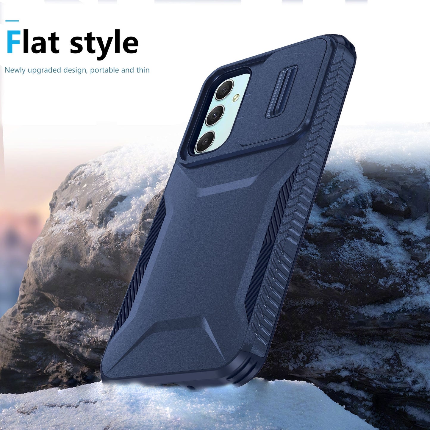 Samsung Galaxy A55 5G Phone Case with Sliding Camshield | Military-Grade TPU & PC Protective Anti-Scratch Anti-Skid Cover, Durable Shockproof Design