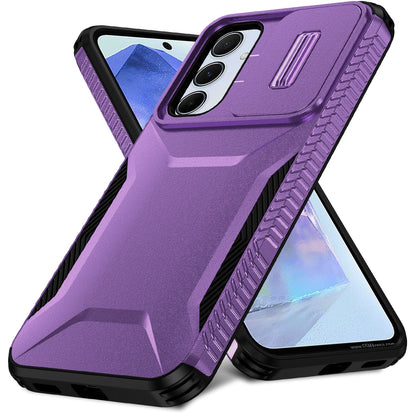 Samsung Galaxy A55 5G Phone Case with Sliding Camshield | Military-Grade TPU & PC Protective Anti-Scratch Anti-Skid Cover, Durable Shockproof Design