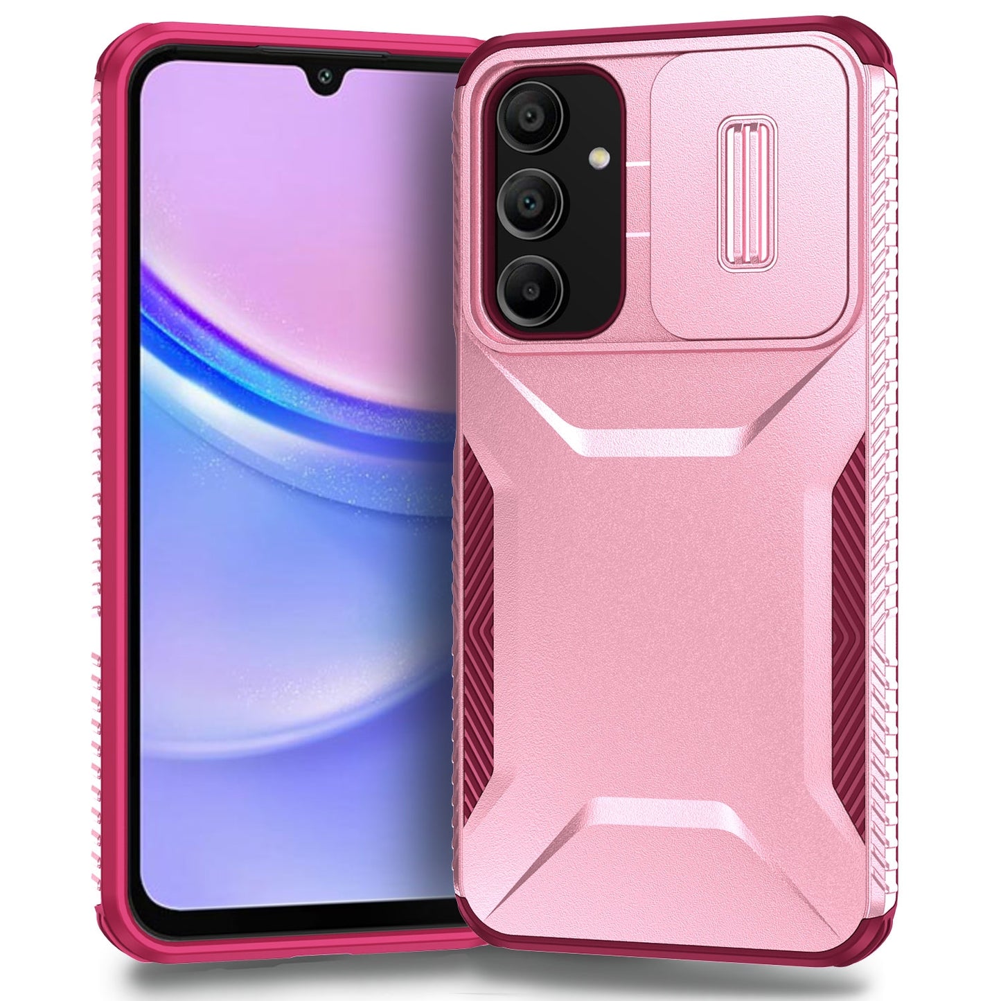 Samsung Galaxy A16 Phone Case with Sliding Camshield | Military-Grade TPU & PC Protective Anti-Scratch Anti-Skid Cover, Durable Shockproof Design