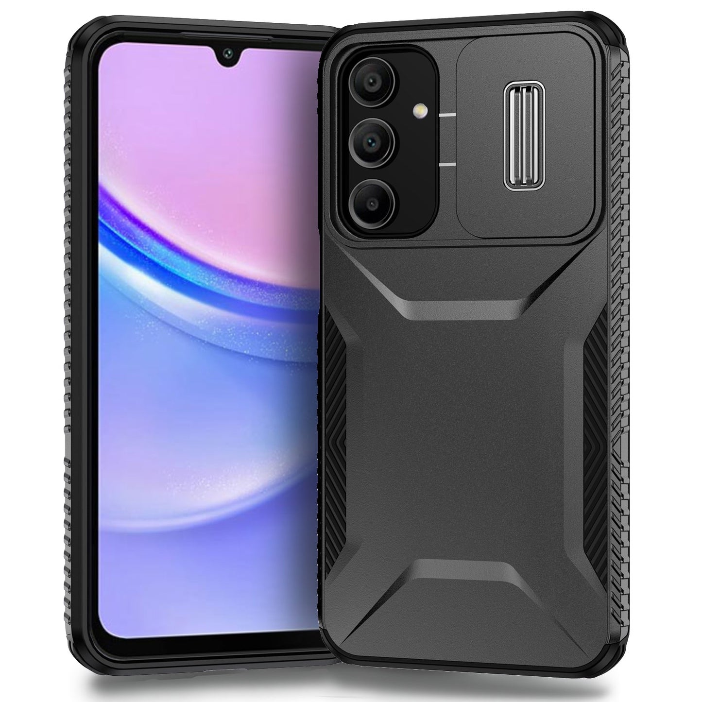 Samsung Galaxy A16 Phone Case with Sliding Camshield | Military-Grade TPU & PC Protective Anti-Scratch Anti-Skid Cover, Durable Shockproof Design