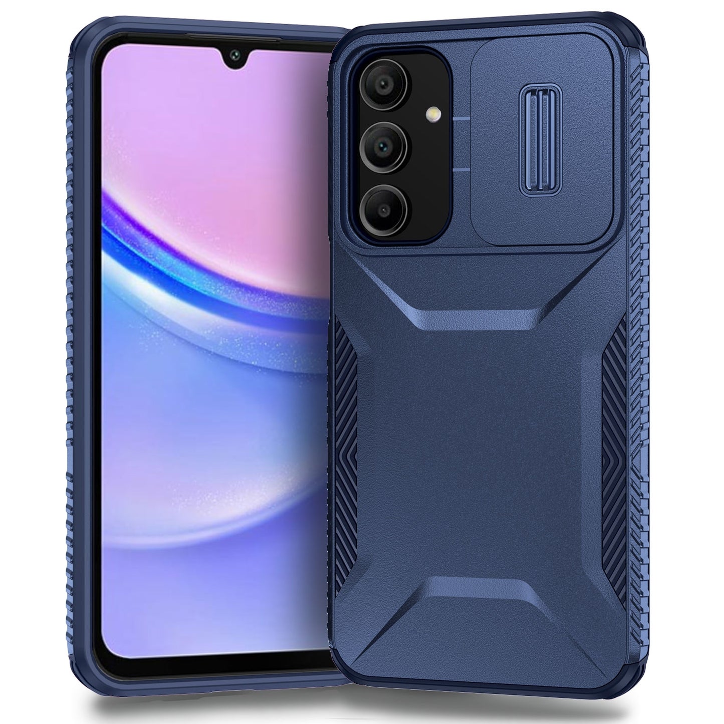 Samsung Galaxy A16 Phone Case with Sliding Camshield | Military-Grade TPU & PC Protective Anti-Scratch Anti-Skid Cover, Durable Shockproof Design