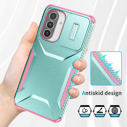 Samsung Galaxy A26 5G Phone Case with Sliding Camshield | Military-Grade TPU & PC Protective Anti-Scratch Anti-Skid Cover, Durable Shockproof Design