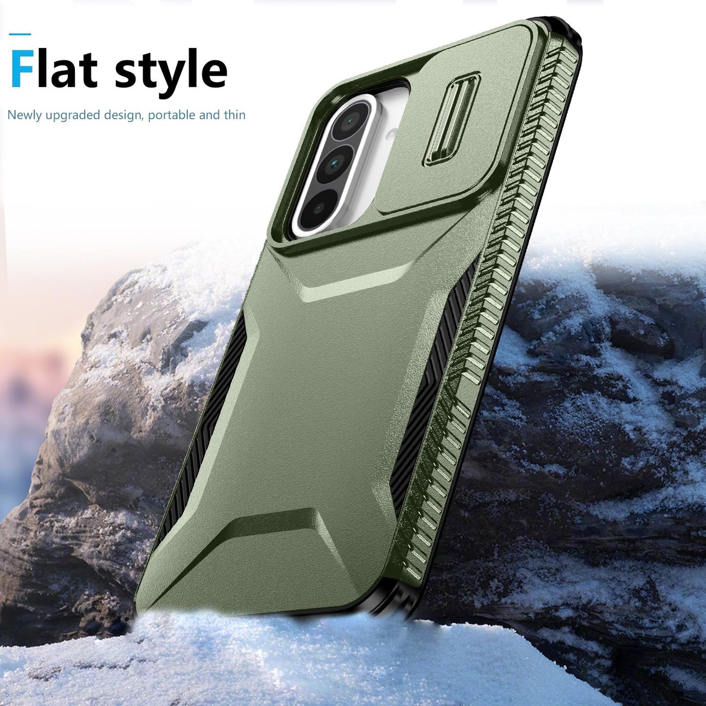 Samsung Galaxy A36 5G Phone Case with Sliding Camshield | Military-Grade TPU & PC Protective Anti-Scratch Anti-Skid Cover, Durable Shockproof Design