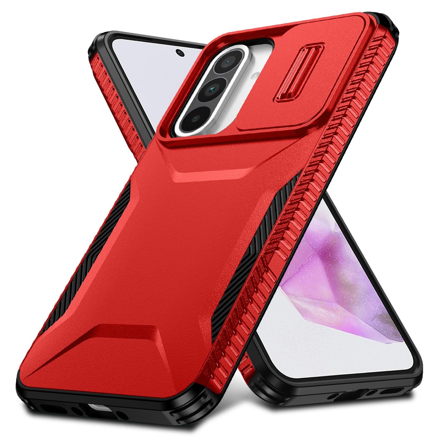 Samsung Galaxy A36 5G Phone Case with Sliding Camshield | Military-Grade TPU & PC Protective Anti-Scratch Anti-Skid Cover, Durable Shockproof Design
