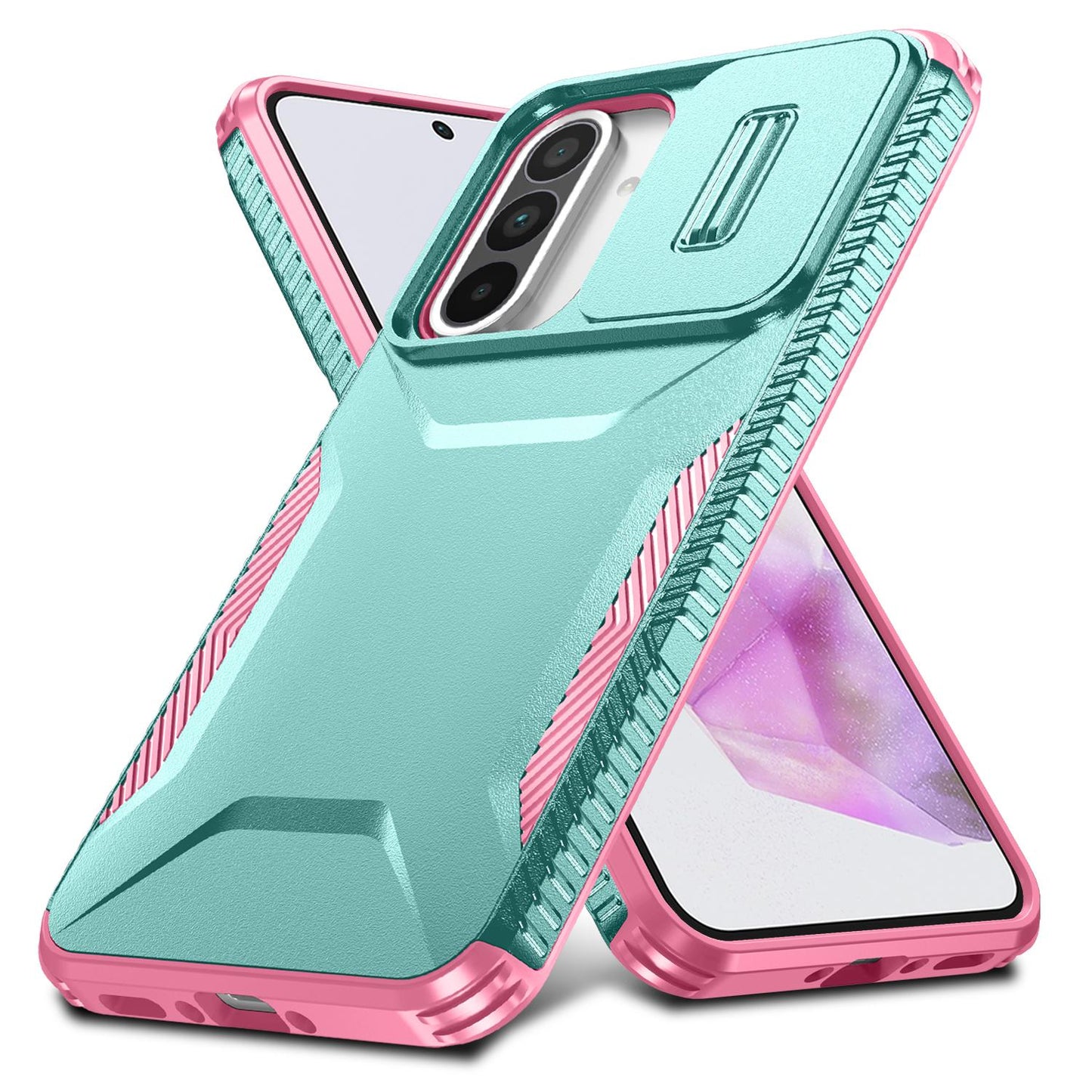 Samsung Galaxy A36 5G Phone Case with Sliding Camshield | Military-Grade TPU & PC Protective Anti-Scratch Anti-Skid Cover, Durable Shockproof Design
