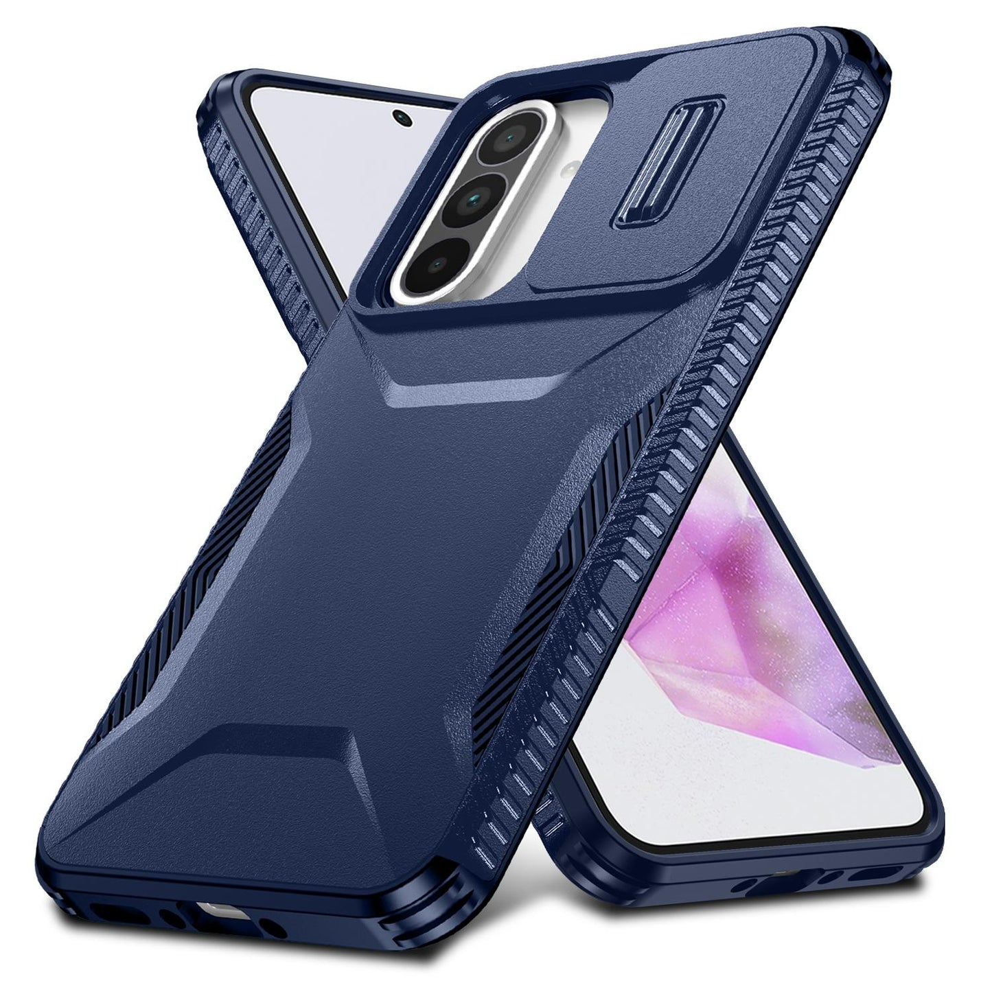 Samsung Galaxy A36 5G Phone Case with Sliding Camshield | Military-Grade TPU & PC Protective Anti-Scratch Anti-Skid Cover, Durable Shockproof Design