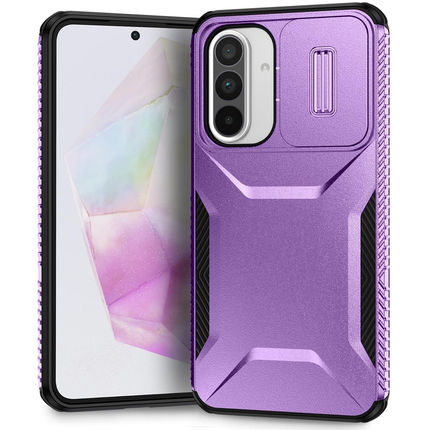 Samsung Galaxy A36 5G Phone Case with Sliding Camshield | Military-Grade TPU & PC Protective Anti-Scratch Anti-Skid Cover, Durable Shockproof Design