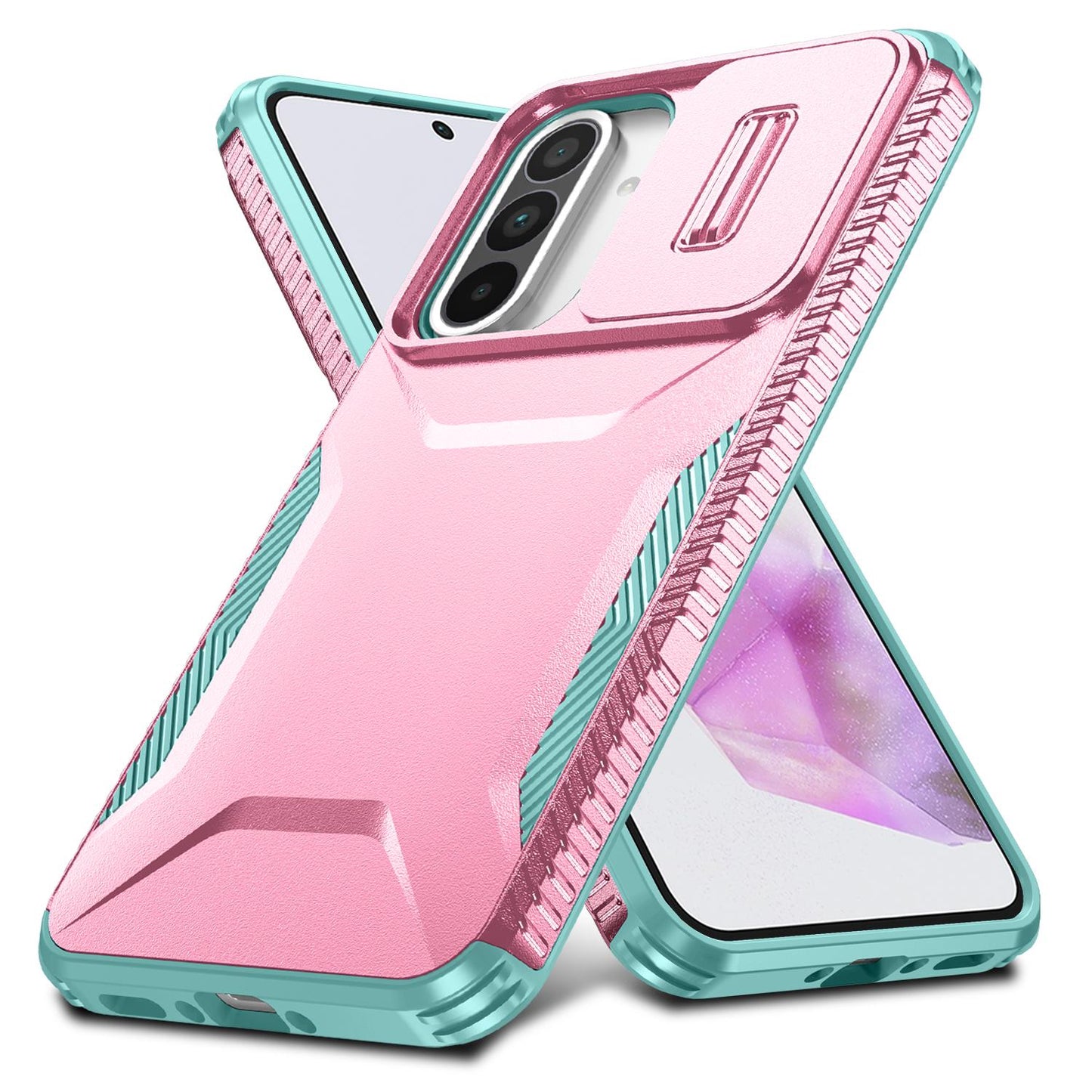 Samsung Galaxy A56 5G Phone Case with Sliding Camshield | Military-Grade TPU & PC Protective Anti-Scratch Anti-Skid Cover, Durable Shockproof Design