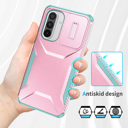 Samsung Galaxy A56 5G Phone Case with Sliding Camshield | Military-Grade TPU & PC Protective Anti-Scratch Anti-Skid Cover, Durable Shockproof Design