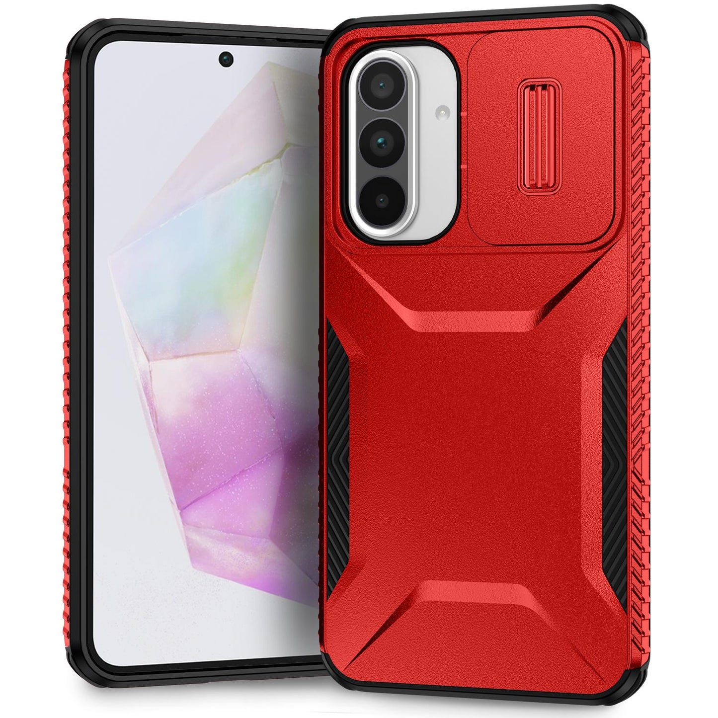 Samsung Galaxy A56 5G Phone Case with Sliding Camshield | Military-Grade TPU & PC Protective Anti-Scratch Anti-Skid Cover, Durable Shockproof Design