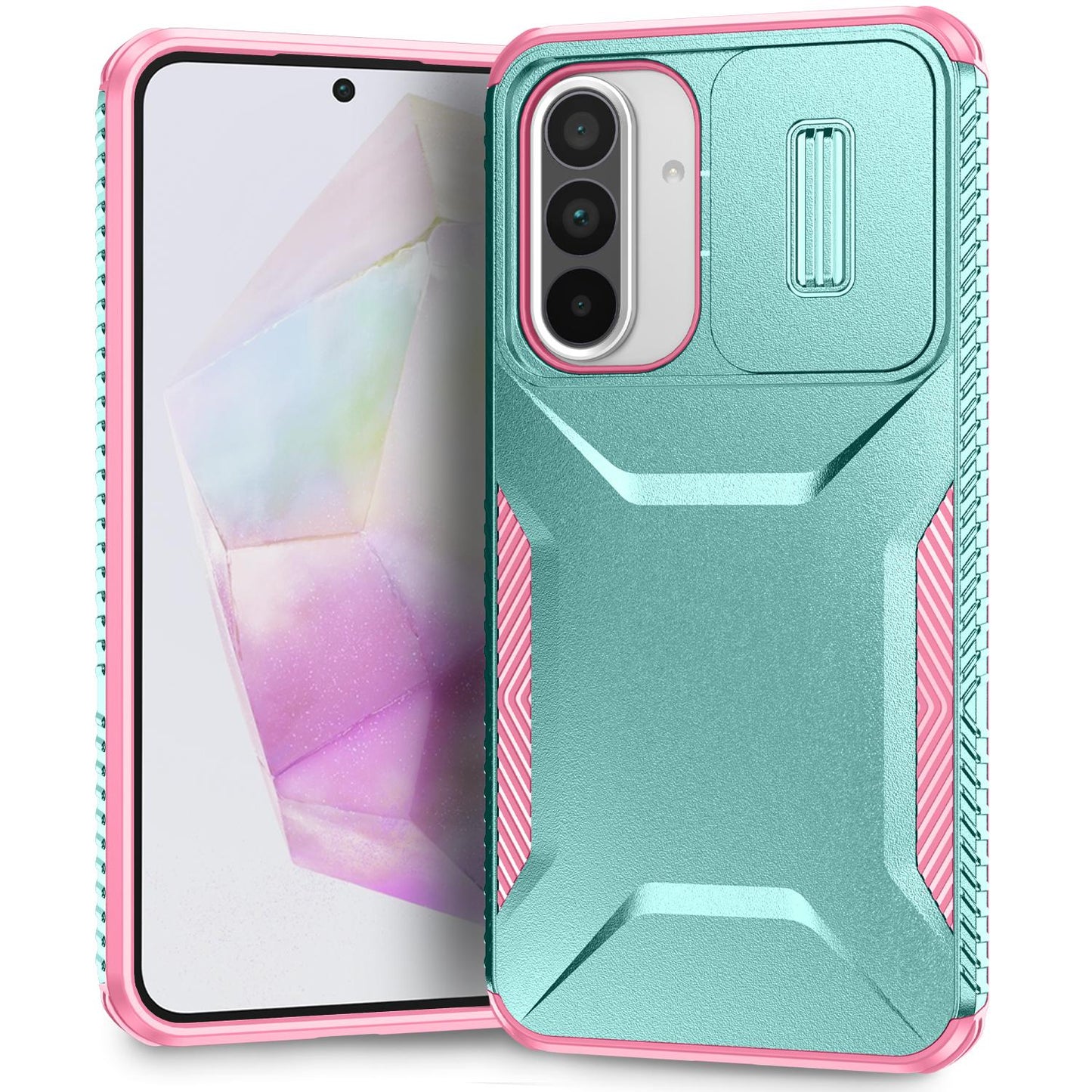 Samsung Galaxy A56 5G Phone Case with Sliding Camshield | Military-Grade TPU & PC Protective Anti-Scratch Anti-Skid Cover, Durable Shockproof Design