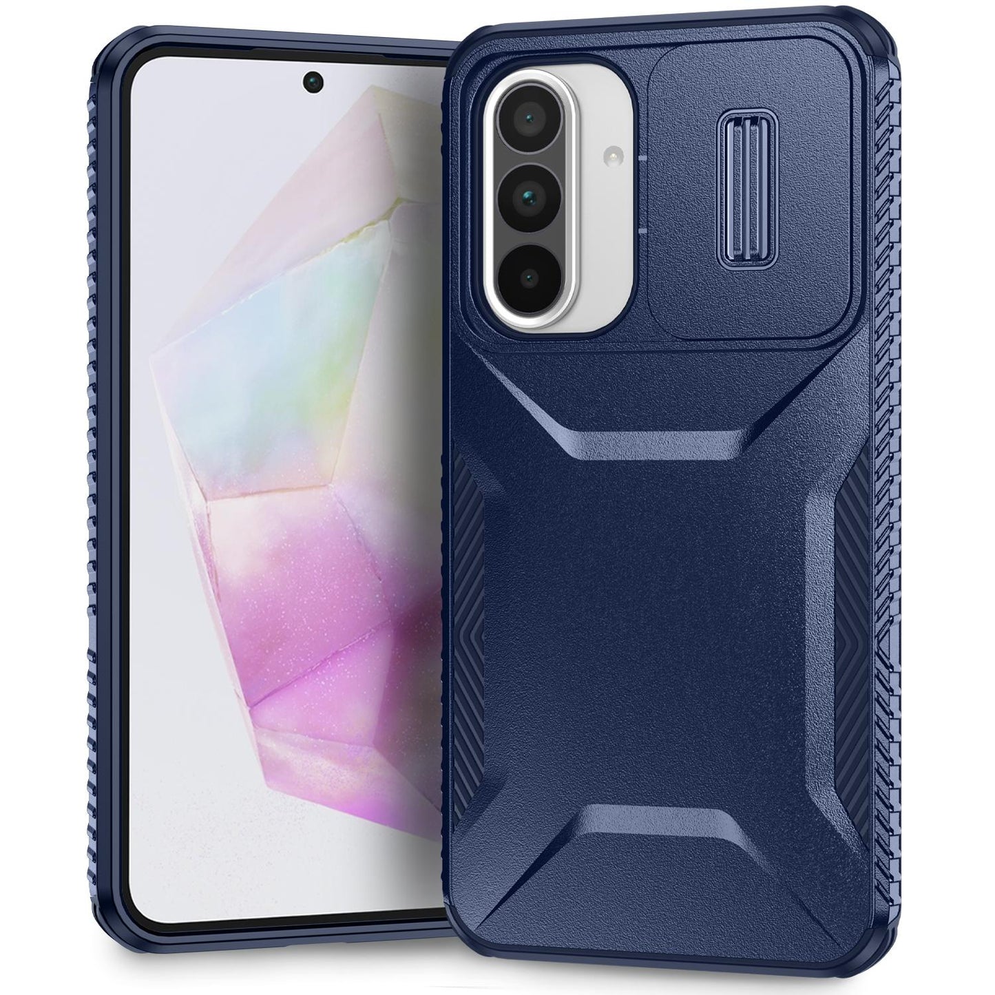 Samsung Galaxy A56 5G Phone Case with Sliding Camshield | Military-Grade TPU & PC Protective Anti-Scratch Anti-Skid Cover, Durable Shockproof Design