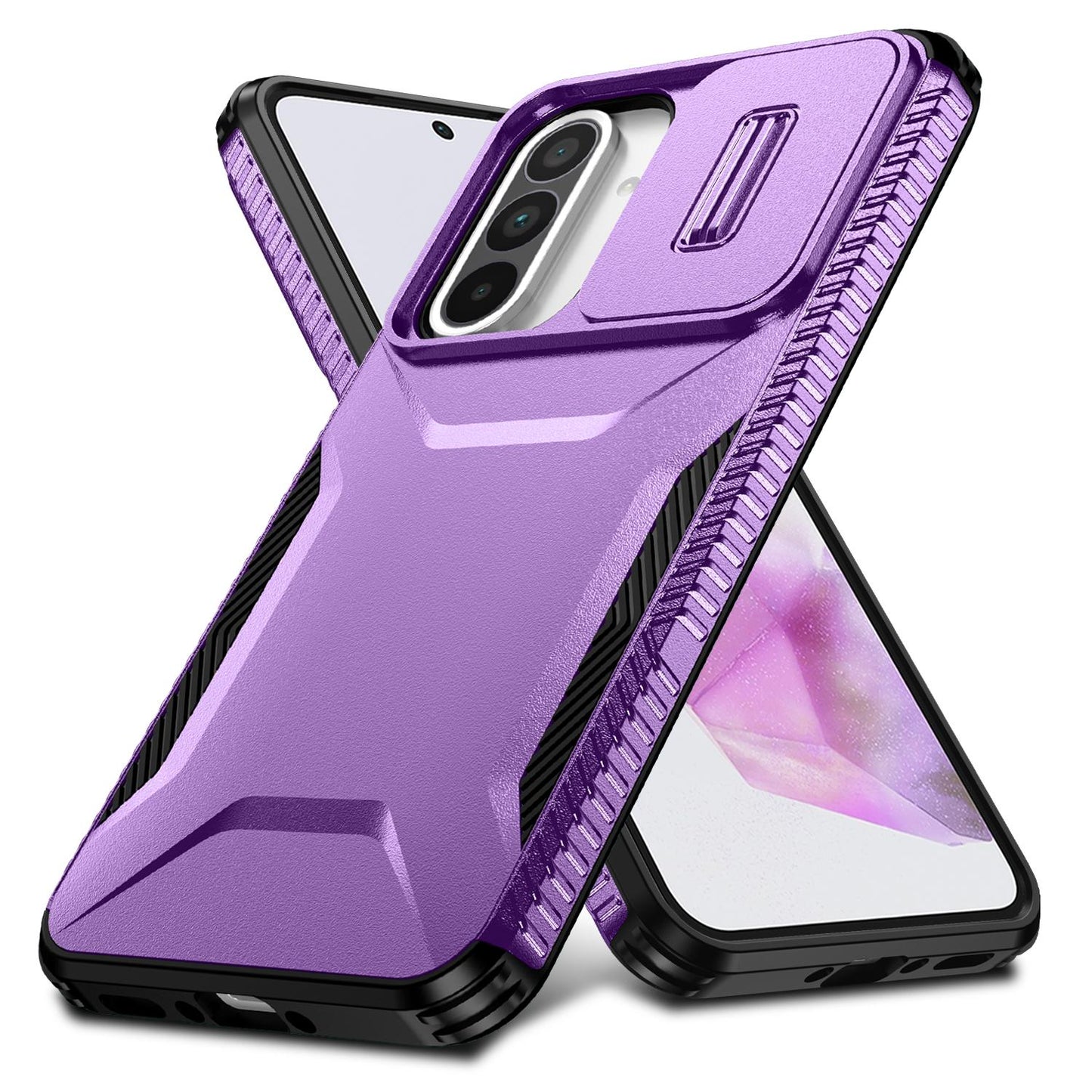 Samsung Galaxy A56 5G Phone Case with Sliding Camshield | Military-Grade TPU & PC Protective Anti-Scratch Anti-Skid Cover, Durable Shockproof Design