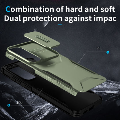 Samsung Galaxy S25 5G Phone Case with Sliding Camshield | Military-Grade TPU & PC Protective Anti-Scratch Anti-Skid Cover, Durable Shockproof Design