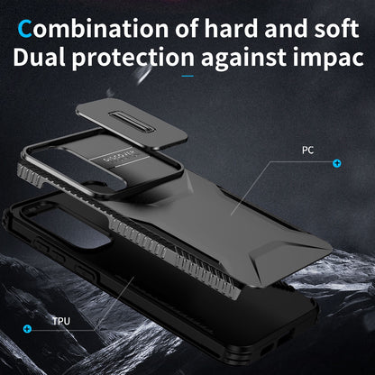 Samsung Galaxy S24 5G Phone Case with Sliding Camshield | Military-Grade TPU & PC Protective Anti-Scratch Anti-Skid Cover, Durable Shockproof Design