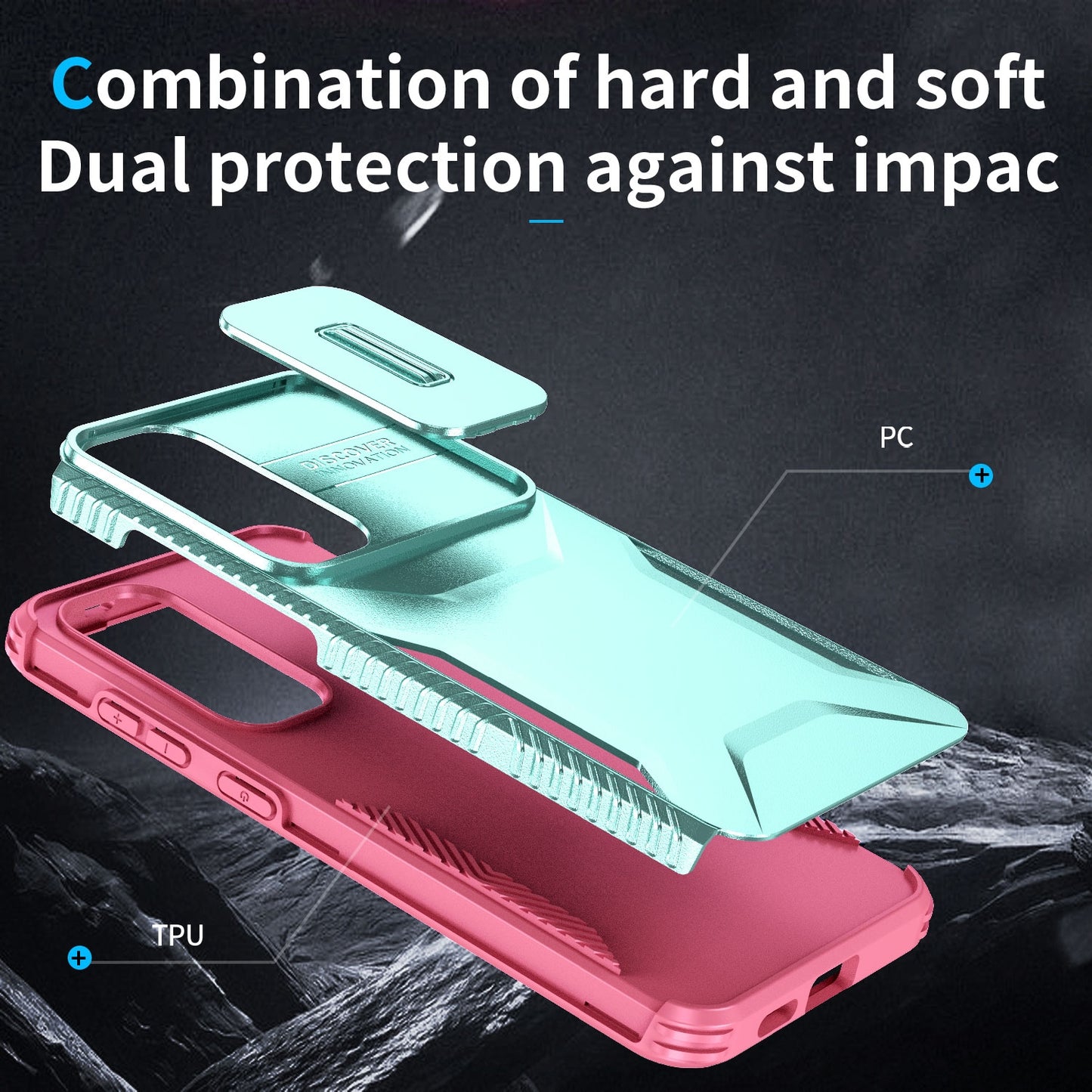 Samsung Galaxy S25 5G Phone Case with Sliding Camshield | Military-Grade TPU & PC Protective Anti-Scratch Anti-Skid Cover, Durable Shockproof Design