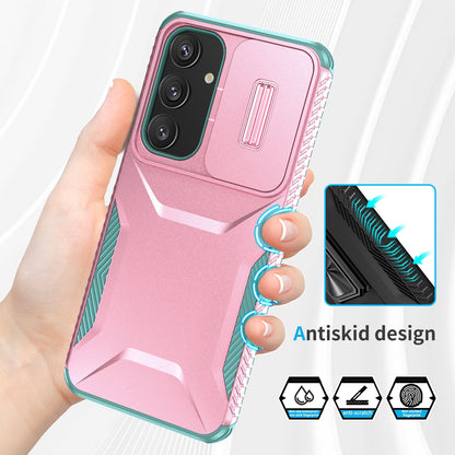 Samsung Galaxy S24+ 5G Phone Case with Sliding Camshield | Military-Grade TPU & PC Protective Anti-Scratch Anti-Skid Cover, Durable Shockproof Design