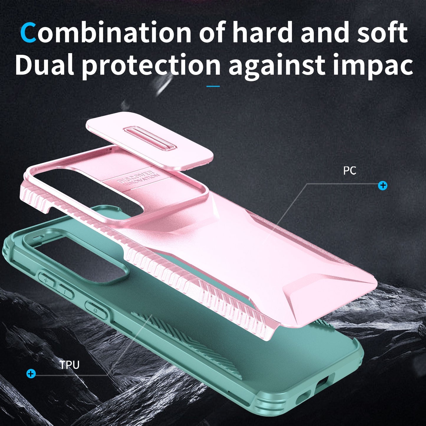 Samsung Galaxy S25+ 5G Phone Case with Sliding Camshield | Military-Grade TPU & PC Protective Anti-Scratch Anti-Skid Cover, Durable Shockproof Design