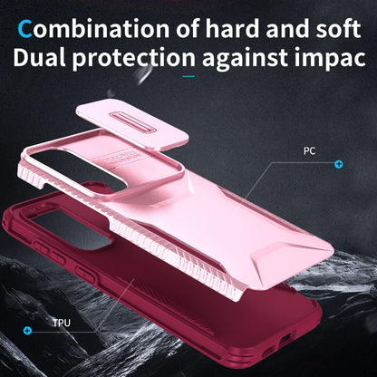 Samsung Galaxy S24+ 5G Phone Case with Sliding Camshield | Military-Grade TPU & PC Protective Anti-Scratch Anti-Skid Cover, Durable Shockproof Design