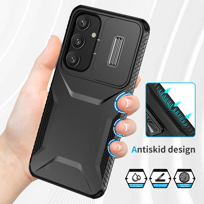 Samsung Galaxy S25+ 5G Phone Case with Sliding Camshield | Military-Grade TPU & PC Protective Anti-Scratch Anti-Skid Cover, Durable Shockproof Design