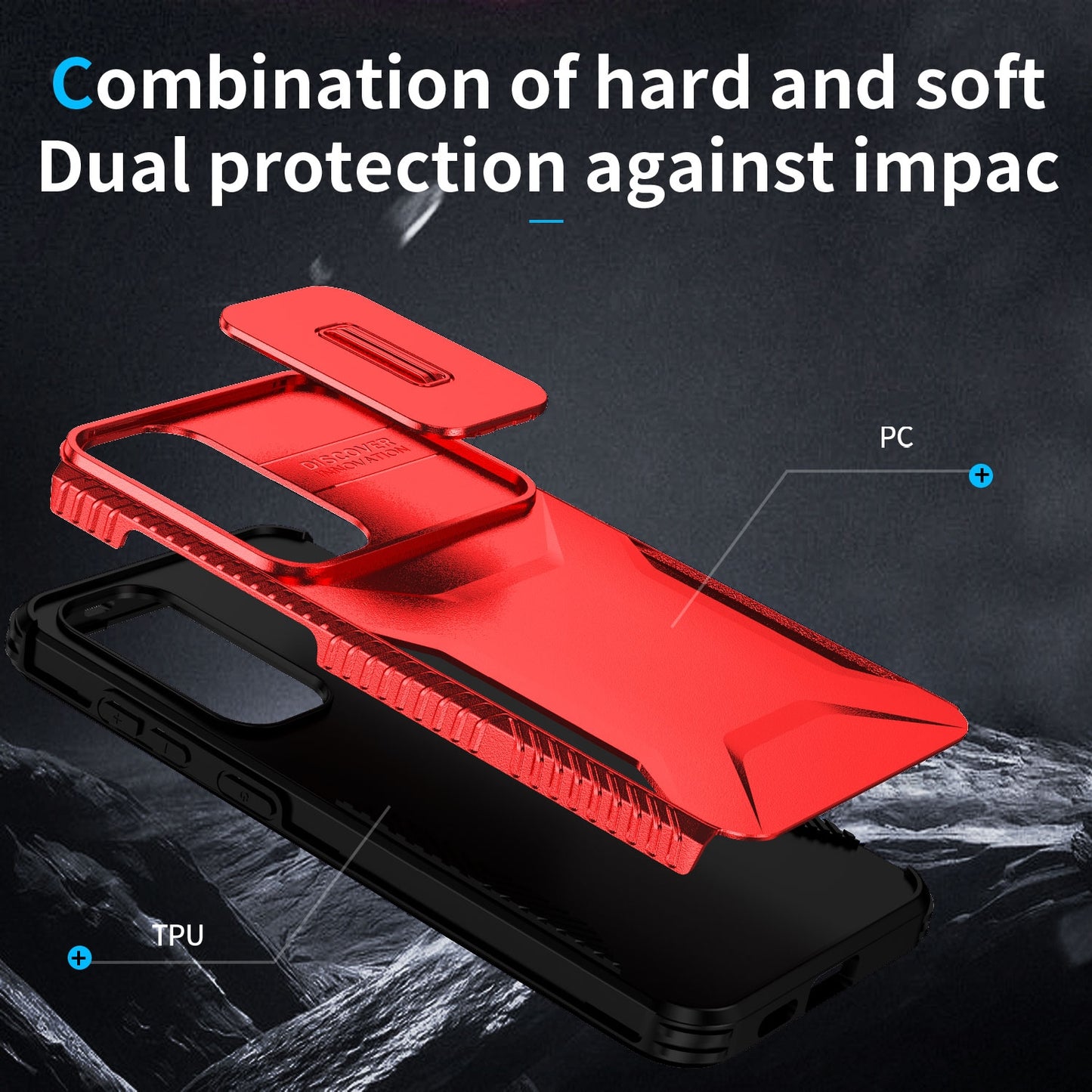 Samsung Galaxy S25+ 5G Phone Case with Sliding Camshield | Military-Grade TPU & PC Protective Anti-Scratch Anti-Skid Cover, Durable Shockproof Design