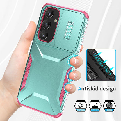 Samsung Galaxy S24+ 5G Phone Case with Sliding Camshield | Military-Grade TPU & PC Protective Anti-Scratch Anti-Skid Cover, Durable Shockproof Design