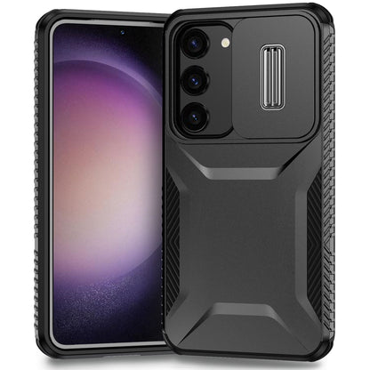 Samsung Galaxy S23 FE 5G Phone Case with Sliding Camshield | Military-Grade TPU & PC Protective Anti-Scratch Anti-Skid Cover, Durable Shockproof Design