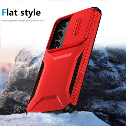 Samsung Galaxy S23 FE 5G Phone Case with Sliding Camshield | Military-Grade TPU & PC Protective Anti-Scratch Anti-Skid Cover, Durable Shockproof Design