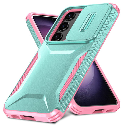 Samsung Galaxy S23 FE 5G Phone Case with Sliding Camshield | Military-Grade TPU & PC Protective Anti-Scratch Anti-Skid Cover, Durable Shockproof Design