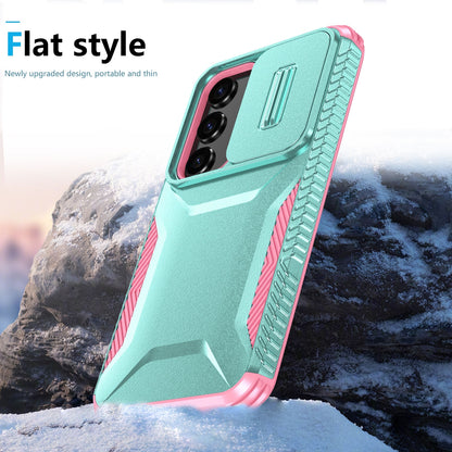 Samsung Galaxy S23 FE 5G Phone Case with Sliding Camshield | Military-Grade TPU & PC Protective Anti-Scratch Anti-Skid Cover, Durable Shockproof Design